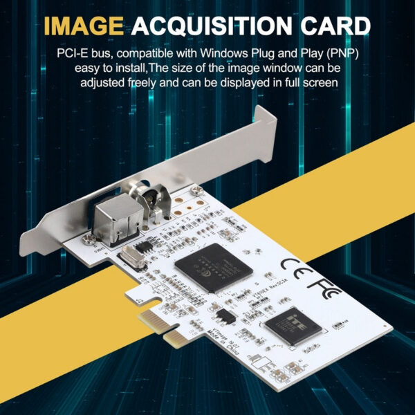 63ec7f71e7288127 Expansion PCIE To AV Surveillance HD 640X480 Resolution Video Image Capture Card