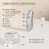 Rechargeable USB Hearing Aid Behind the Ear Sound Amplifier Elderly Noise Cancelg Deaf Care Charging case
