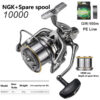 6403d913baff4646 LINNHUE Big Spinning Fishing Reel 8000-14000 9000 10000 12000 Max Drag 20KG Sea Reel Free Line Saltwater Freshwater Fish Pesca
