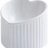 640555a8d20eeb43 Cat Food Water Bowl Set - Raised Ceramic Cat Feeding Bowls with Non Slip Mat - Elevated Cat Dish Anti Vomiting - Whisker Friendly Wide Cat Bowl - Microwave and Dishwasher Safe - White & Pink (2pcs)