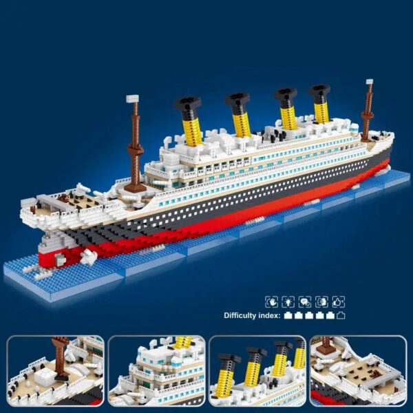 6412be98dc347adb 4404PCS Titanic Building Blocks Cruise Ship Mini Assemble Bricks Model DIY Toys Kits Desktop Decoration Holiday Gifts For Adult