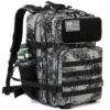 6415c9e7f04c9cea 45L Molle Tactical Backpack Bag Hunting MOLLE Backpack GYM For Men EDC Outdoor Hiking Survival Rucksack Witch Bottle Holder