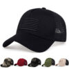 642a46ed21bb8fd7 Fashion American Flag Embroidery Baseball Net Caps Spring and Summer Outdoor Adjustable Casual Hats Sunscreen Hat