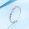 64302fa257f163fd NeeTim Moissanite Ring Sterling Sier with White Gold Plated Full Diamond Eternity Band Engagement Wedding Rings for Women