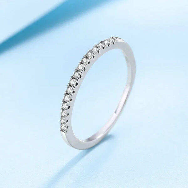 64302fa257f163fd NeeTim Moissanite Ring Sterling Sier with White Gold Plated Full Diamond Eternity Band Engagement Wedding Rings for Women