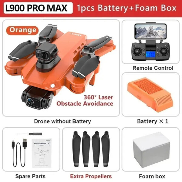 6437bb1cb55cfc36 L900 Pro MAX GPS 4K Professional HD Dual Camera 5G Wifi 360° Obstacle Avoidance Brushless Foldable Quadcopter RC Drone Toy