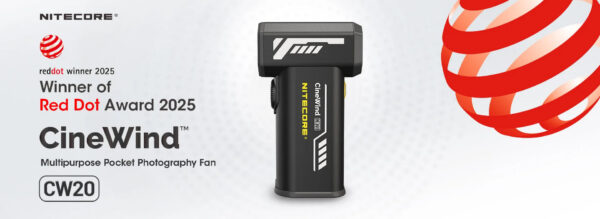NITECORE CW20 Multipurpose Pocket Photography Fan Electric Portable Fan Stepless Wind Blower for Canon Sony Short Video Camping