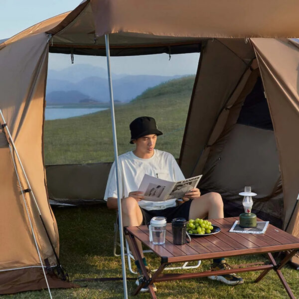 644a2f6ffd40fe56 MOBI GARDEN Camping Tunnel Tent Outdoor Living Tent Windproof Rainproof Portable