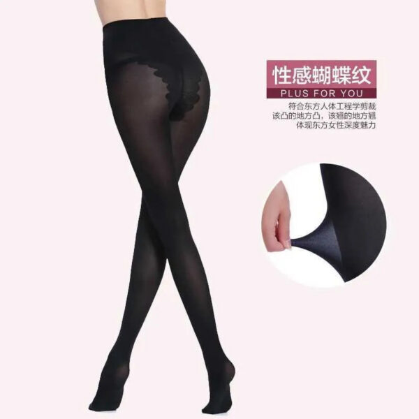 6470df727c8547f3 Spring and autumn new veet hip lifting Leggings bikini pantyhose slim fitting butterfly crotch silk stockings women