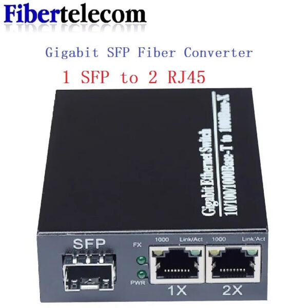 64714663da12e19c Gigabit SFP Media converter SFP to 1/2/4/8 RJ45, 100/1000M fast Ethernet transceiver module, IP camera Fibre Channel switch