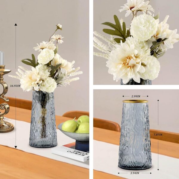 Faux Flowers in Vase,Artificial Flowers in Vase,Table Centerpieces for Dining Room,Flower Centerpieces for Tables,Fake Flowers with Vase,Kitchen Table Decor,Coffee Table Decor
