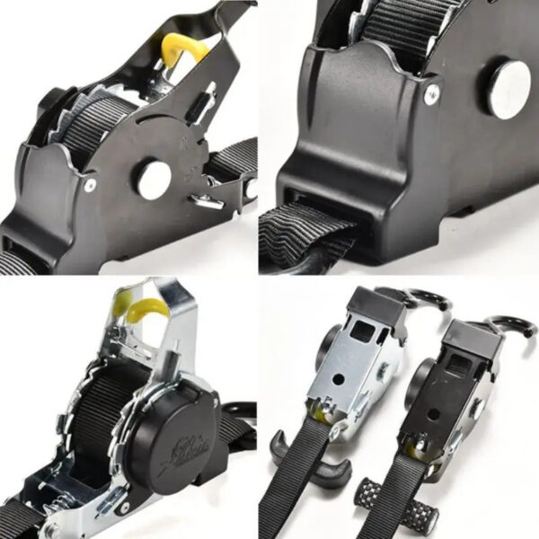 Auto Straps Cargo Tape Retractable Belts Motorcycles Load Lage Strap Ratchet Tensioner Belt For Car