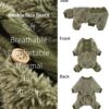 64bbdc30ea23d363 Fuzzy Dog Pajamas, Winter Dog Clothes for Small Dogs Girl, Pet Onesie with Feet, Cat Outfit, Heather Grey, XS