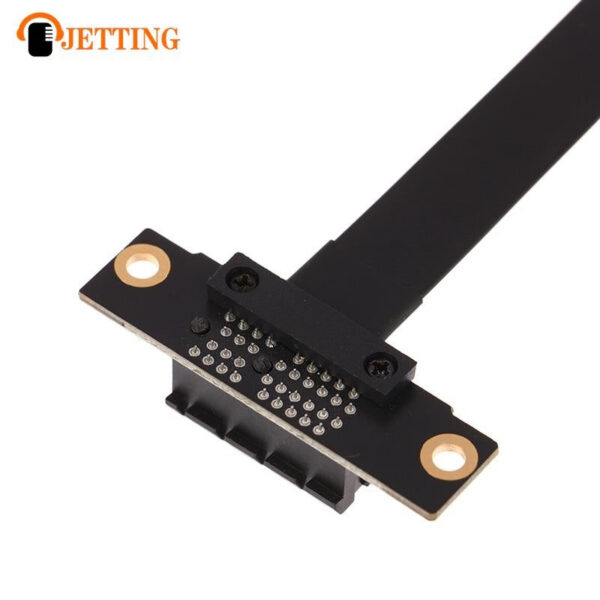 PCIE X1 Dual 90 Degree Right Angle Extension Cable PCI Express 1x Riser Card Ribbon Extender