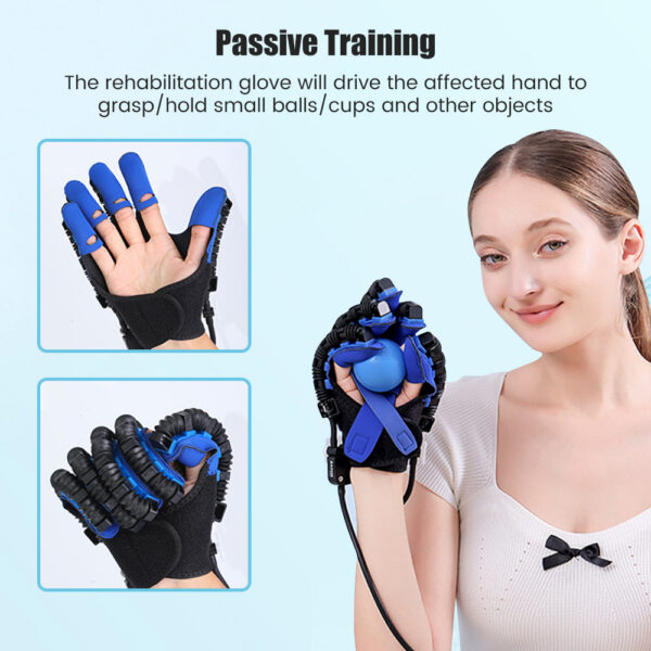64c7b48235c19008 Left & Right Hand Finger Rehabilitation Exerciser Robot Gloves Stroke Hemiplegia Cerebral Infarction Training Therapy Equipment