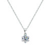 Smyoue D Color 1 2 3 Carat Moissanite Necklace For Women Six Prong Simulated Diamond Pendant Sterling Sier Wedding Jewelry