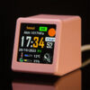 64df9899c689ed68 Small Portable Smart Wifi Station Display Weather Temperature Humidity Time Alarm Clock Desktop Decoration