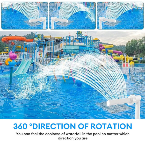 Waterfall Fountain Kit PVC Feature Water Spay Pools Spa Decorations Easy Install Swimming Pool Accessories
