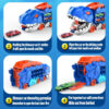 New product folding dinosaur Transporter Car Toys compeve game roll to eat & store die-cast cars（Come with2 Metal Cars）