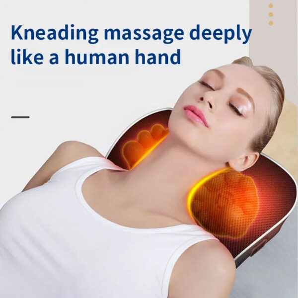 650b5654b5c0c9c4 JAIYORL Electric Massage Neck Pillow Shiatsu Head Cervical Ttraction Body Back Waist Massager Car with Heating Vibrating Massage