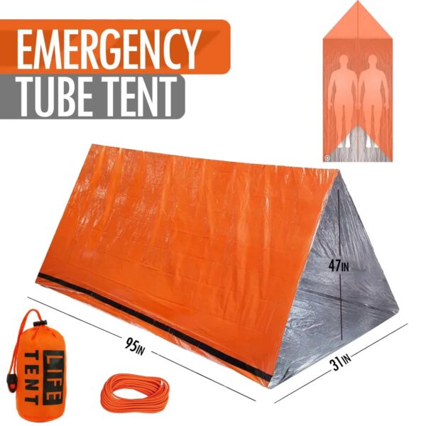 6518547f61904a12 2 Person Emergency Tent Casa De Waterproof Camping Travel Pergola Family Campaign House Tourist Tents Cool Gear Equipment Coat