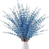 654a06e35bd84765 Sggvecsy 10 Pcs 29.5’’ Long Artificial Jasmine Flowers Tall Fake Flower Bouquet Faux Jasmine Plants Dry Branches for Wedding Home Party Office Hotel Restaurant Kitchen Decoration(Blue)