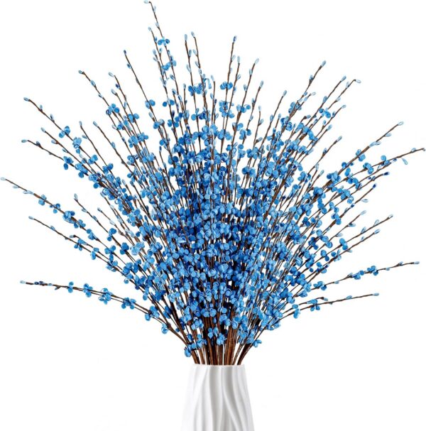 654a06e35bd84765 Sggvecsy 10 Pcs 29.5’’ Long Artificial Jasmine Flowers Tall Fake Flower Bouquet Faux Jasmine Plants Dry Branches for Wedding Home Party Office Hotel Restaurant Kitchen Decoration(Blue)