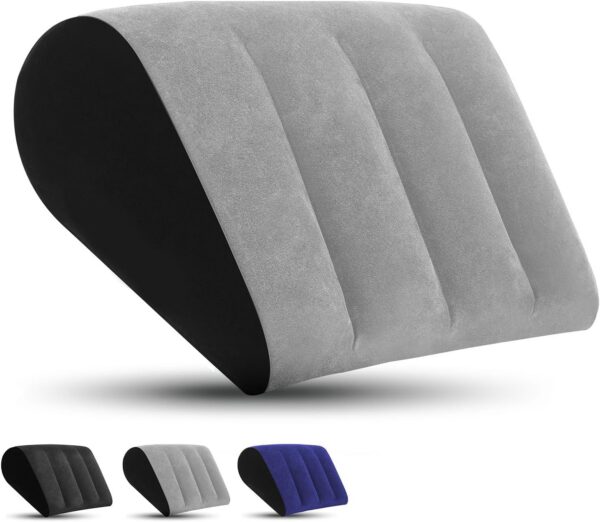 Inflatable Wedge Pillow Camping Cushions – Portable Folding Body Positioners Lightweight Wedge Pillow,Cushion for Yoga,Sleeping,Travel,Reading Lumbar Cushion for Back Pain and Pressure Relief