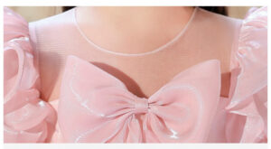 656e187b56e7e6ac Baby wedding Party Dress Round neck printing princess Teens Kids Dresses Pageant Gown Girls dress Children’s wear