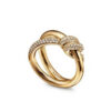 Womens Designer Rope Twisted Diamondless Set with Diamond Popular Fashion Classic Versatile Single Double Ring Multi Size