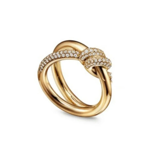 Womens Designer Rope Twisted Diamondless Set with Diamond Popular Fashion Classic Versatile Single Double Ring Multi Size