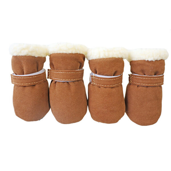 4pcs Winter Dog Anti-slip Snow Small Dogs Thick Cat Puppy Shoes Socks Pet Boots for Chihuahua Yorkshire