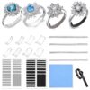 Anpro 15 Pack Size - with 3 Sizes Clear Sizer Adjuster Loose Rings,Spiral Silicone Tightener Set,Invisible Ring Guards(Please See Below Picture for The Steps)