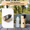 Jargrovs Camping Gaskocher,Portable Gas Camping Stove,Faltbarer Campingkocher mit Tragetasche,2,6 kW Windschutz Gaskocher, kompakter campingkocher gas für Camping,Wandern und Partys (Khaki)
