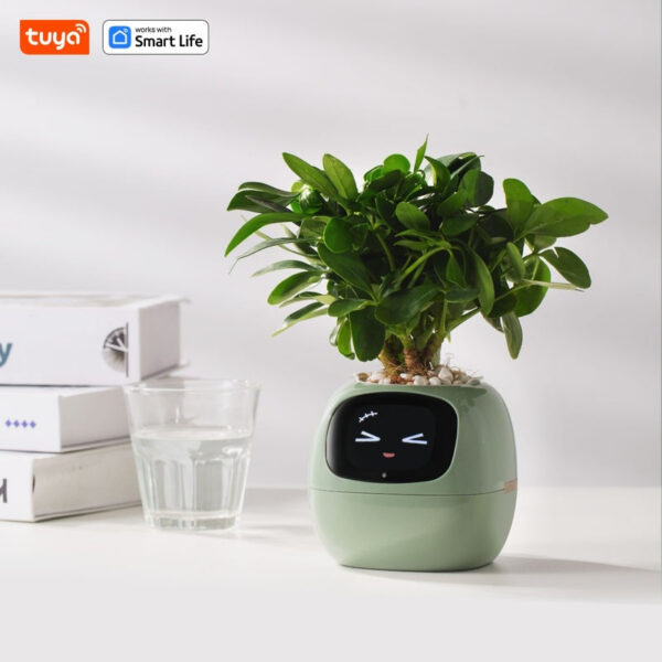 Tuya Ivy Smart Planter,Endless Over 49 Rich Expressions,7 smart sensors,AI Chips Make Raising Plants Easy and Fun