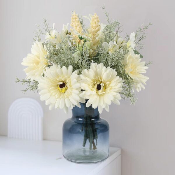 Faux Flowers in Vase,Artificial Flowers in Vase,Table Centerpieces for Dining Room,Flower Centerpieces for Tables,Fake Flowers with Vase,Kitchen Table Decor,Coffee Table Decor