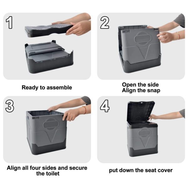 65bb1e21f6d1c60e Portable Folding Outdoor Camping Potty Adults Kids Cover Design Seat Reusable Toilet for Picnic Car Travel