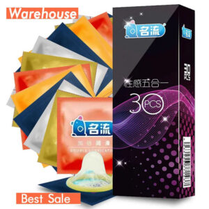 65ca0406e2ebcec1 Warehouse Shipped Condoms 30pcs Intimate Good Sex Products Combining Particles and Threads for Long-lasting Pleasure