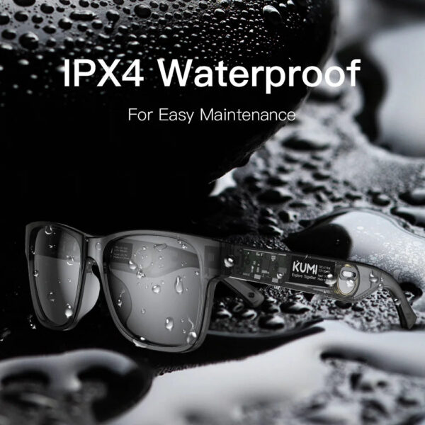 65d390f11a60e54c KUMI Meta V1 Smart Glasses Polarized Sunglasses Bluetooth glasses IPX4 Waterproof Open Ear Headphones Bluetooth Phone Call