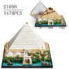 65daabdeea71c28d Hot Classic 21058 The Great Pyramid of Giza Model City Architecture Street View Building Blocks Set DIY Assembled Toys Gift