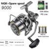 65daf89efec506fa LINNHUE Big Spinning Fishing Reel 8000-14000 9000 10000 12000 Max Drag 20KG Sea Reel Free Line Saltwater Freshwater Fish Pesca
