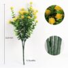 65e5e02c7a084f59 RECUTMS 12 Bundles Outdoor Artificial Flowers UV Resistant Fake Boxwood Plants, Faux Greenery for Indoor Outside Hanging Plants Garden Porch Window Box Home Wedding Farmhouse Décor(Yellow)