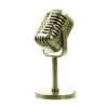 Simulation Props Retro Dynamic Vocal Microphone Vintage Style Wireless Mini Mic Universal Stand Stage Performance Karaoke