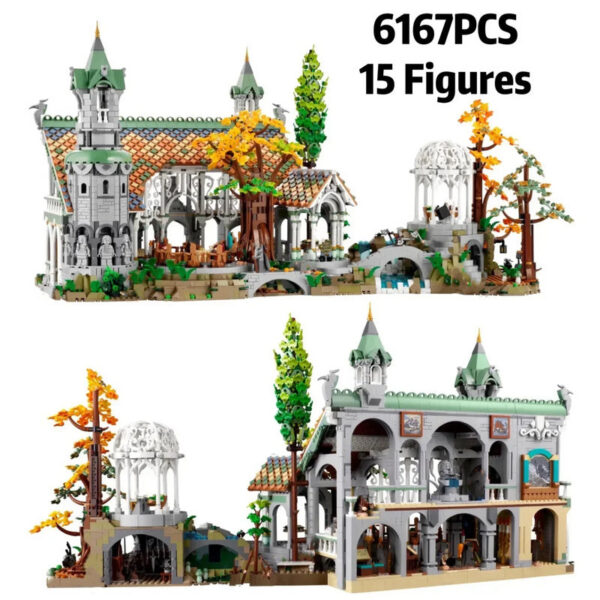 65ed8de4e57aed1e 6167pcs Film Series of the Rings Rivens Street View Building Blocks Model Compatible 10316 Style Bricks Toy Kid Gifts