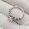 1carat Leaf Moissanite Diamond Engagement Rings for Women Sterling Sier Plated White Gold Wedding Band Promise Ring