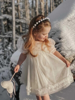 65fac1abdcd643bd Children‘s Flower Girl’s Princess Ball Gown Wedding Birthday Dress.Kid‘s Girl Pearl Butterfly Wings White Tulle Party Dresses 9T