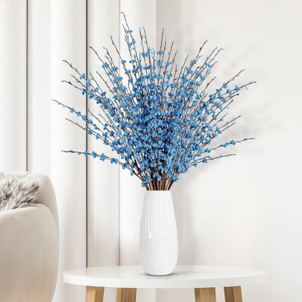 6601874e743aace8 Sggvecsy 10 Pcs 29.5’’ Long Artificial Jasmine Flowers Tall Fake Flower Bouquet Faux Jasmine Plants Dry Branches for Wedding Home Party Office Hotel Restaurant Kitchen Decoration(Blue)