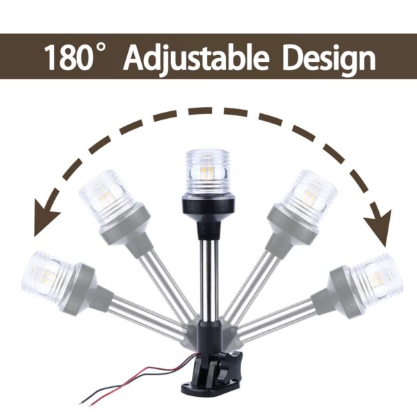 66164aaf3c628d98 LED Fold Down Navigation Light, Sailing Signal Lamp, Marine Boat, Yacht Accessories, 12V, 25cm
