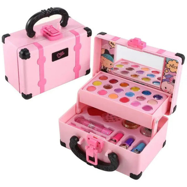 Kids Cosmetics Playing Box Princess Makeup Toy Play Set Lipstick Eye Shadow Safety Nontoxic Toys Kit for Girl Gift