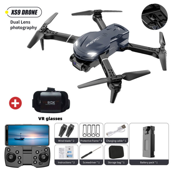 New Xs9 Mini Drone 4K HD Dual Camera One Click Return Dron Optical Flow Position RC Aerial Photography Foldable Quadcopter Toys